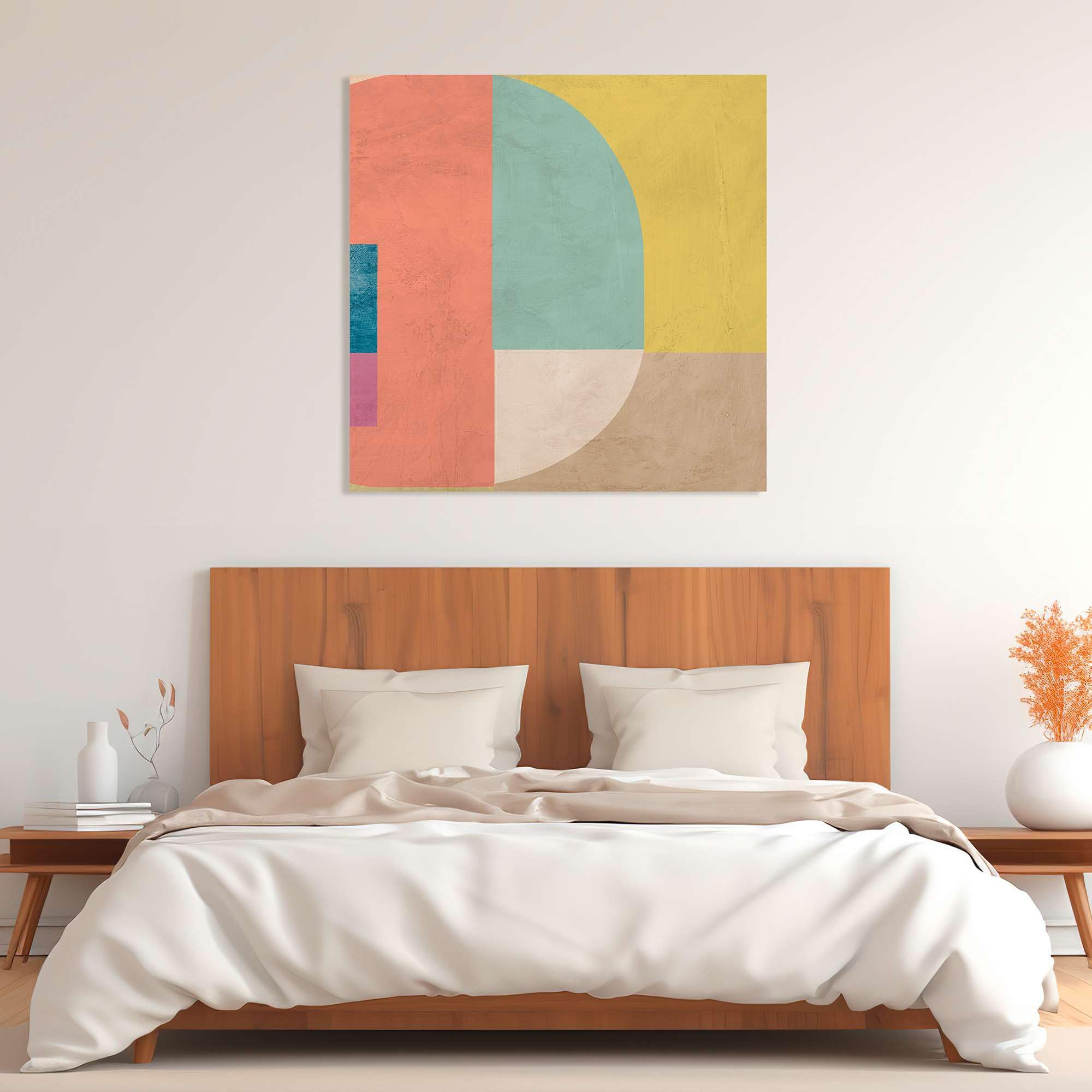 Modern Art Canvas Print 'Planets' by Sonne Taylor – 70x70 cm Wall Decor for Living Room, Bedroom & Office – Framed ART PRINT CAFE' Poster