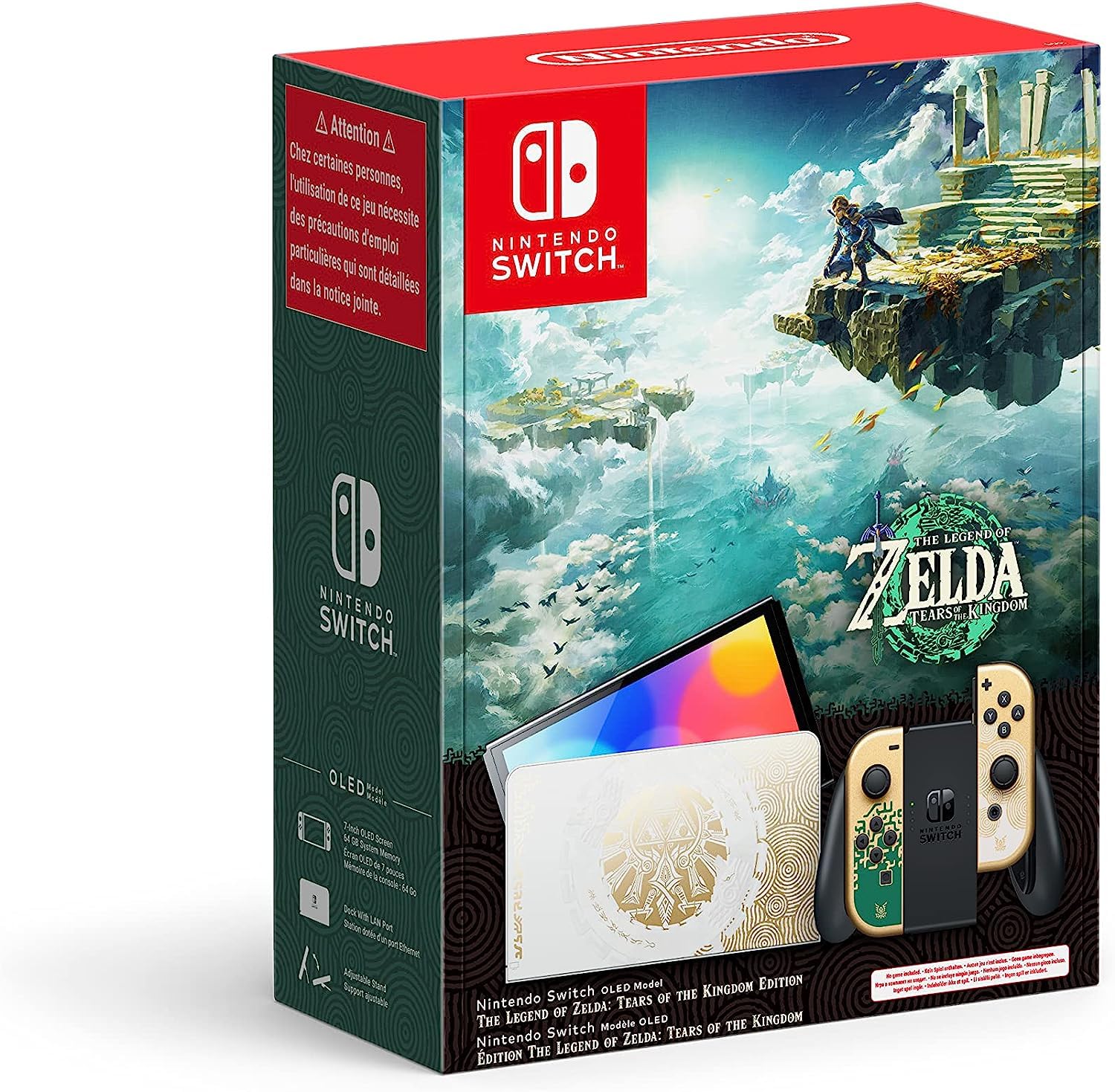 Nintendo Switch OLED Model - The Legend of Zelda: Tears of the Kingdom Limited Edition Console (Game Not Included) | Perfect for Gaming Enthusiasts & Zelda Fans, Great for Home Entertainment & Travel Gaming