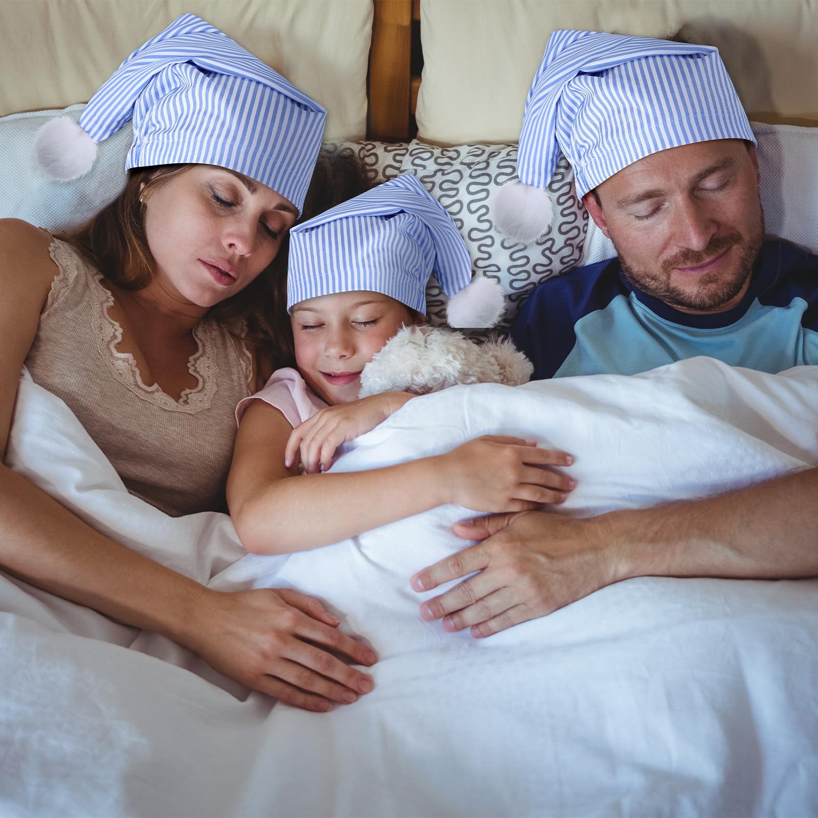 Chuarry Men's Sleep Cap for Nighttime Comfort - Soft Pajama Hat for Men, White Candle & Candle Stick Holder - Perfect for Bedtime, Relaxation & Home Decor