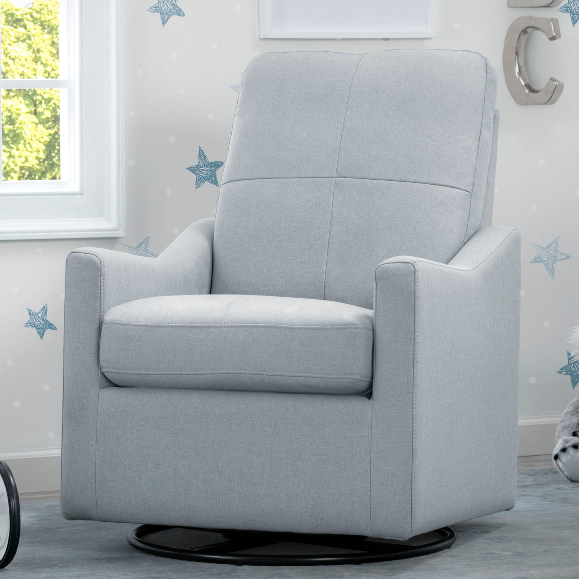 Kenwood Nursery Glider Swivel Rocker Chair - Comfortable Baby Rocking Chair for Nursery, Breastfeeding & Relaxation - Perfect for Nurseries, Bedrooms & Living Rooms