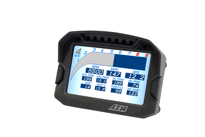 AEM CD 5L Carbon Fiber Digital Dash Display - High Performance Racing Gauge for Track & Street Cars (Perfect for Drag Racing, Road Courses & Daily Driving)