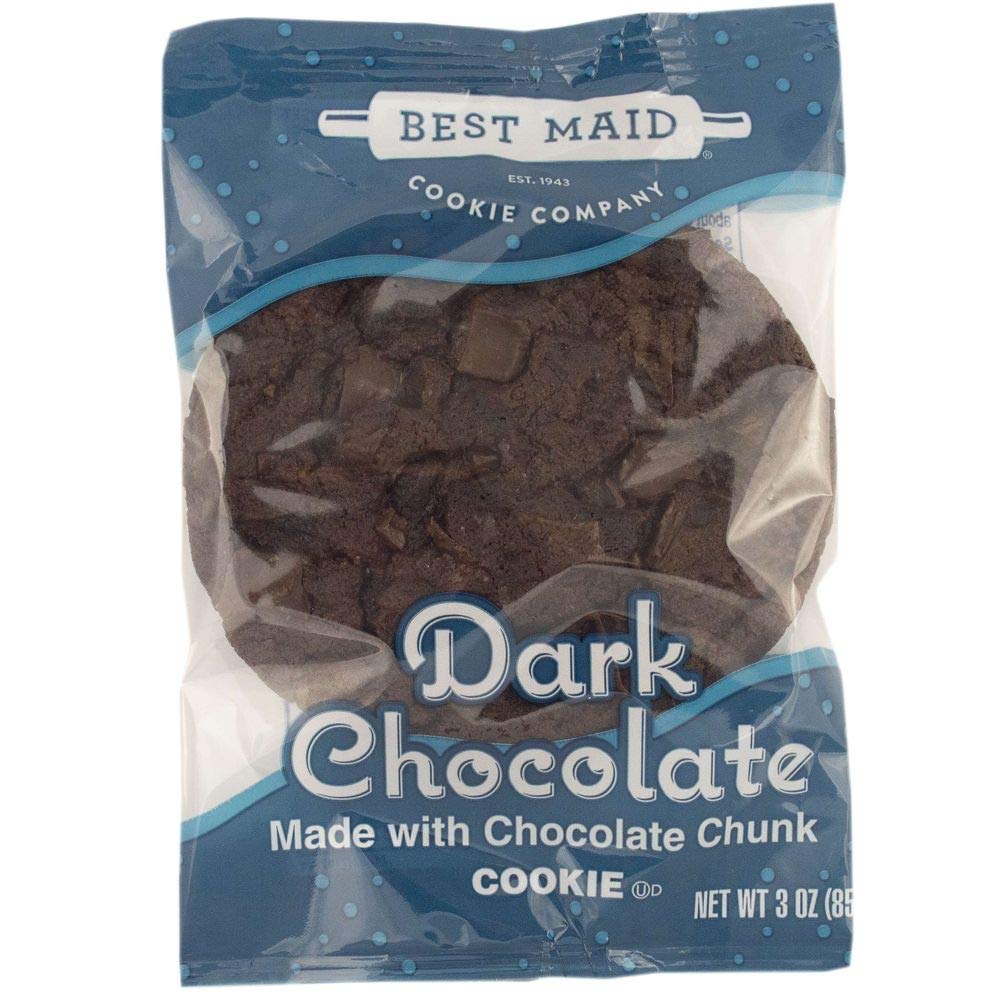 Premium Dark Chocolate with Chocolate Chunk Cookies - 3oz (48 Pack) | Gourmet Dessert Snacks for Parties, Gifts & Office Treats | Bulk Baking Supplies for Cookies & Desserts