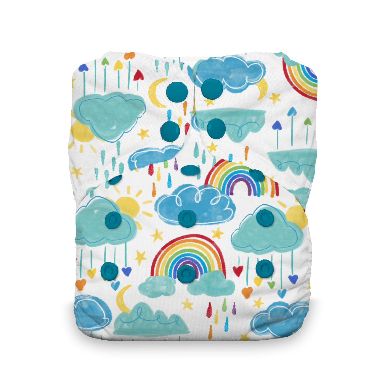 Thirsties Stay Dry Natural One Size All In One Cloth Diaper - Eco-Friendly Reusable Baby Diaper for Day & Night Use