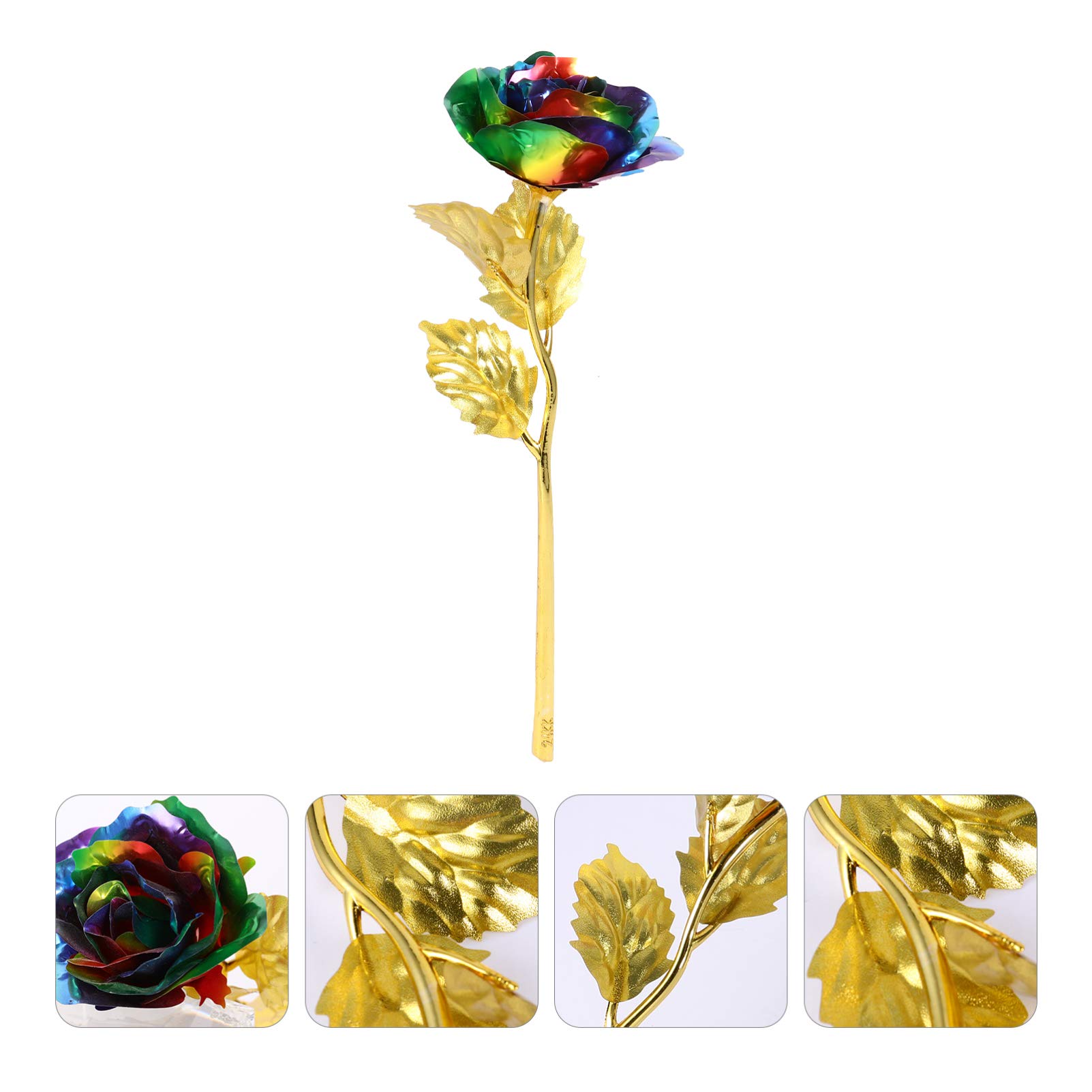 PRETYZOOM 24K Gold Foil Artificial Roses - Eternal Preserved Flowers for Wedding Decor, Valentine's Day, Anniversary Gifts & Romantic Home Decoration | Perfect for Centerpieces, Bouquets, and Special Occasions