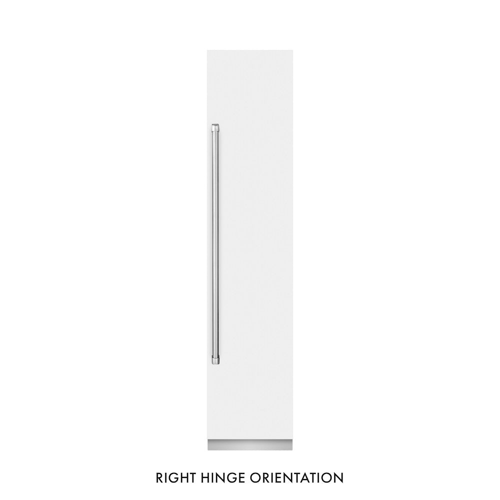 ZLINE 18 Inch 8.6 Cubic Feet Right Hinge Column Freezer - White Matte Finish with Graphite Gray Interior (RCFVR WM 18) | Perfect for Basement, Garage, or Commercial Kitchen Storage
