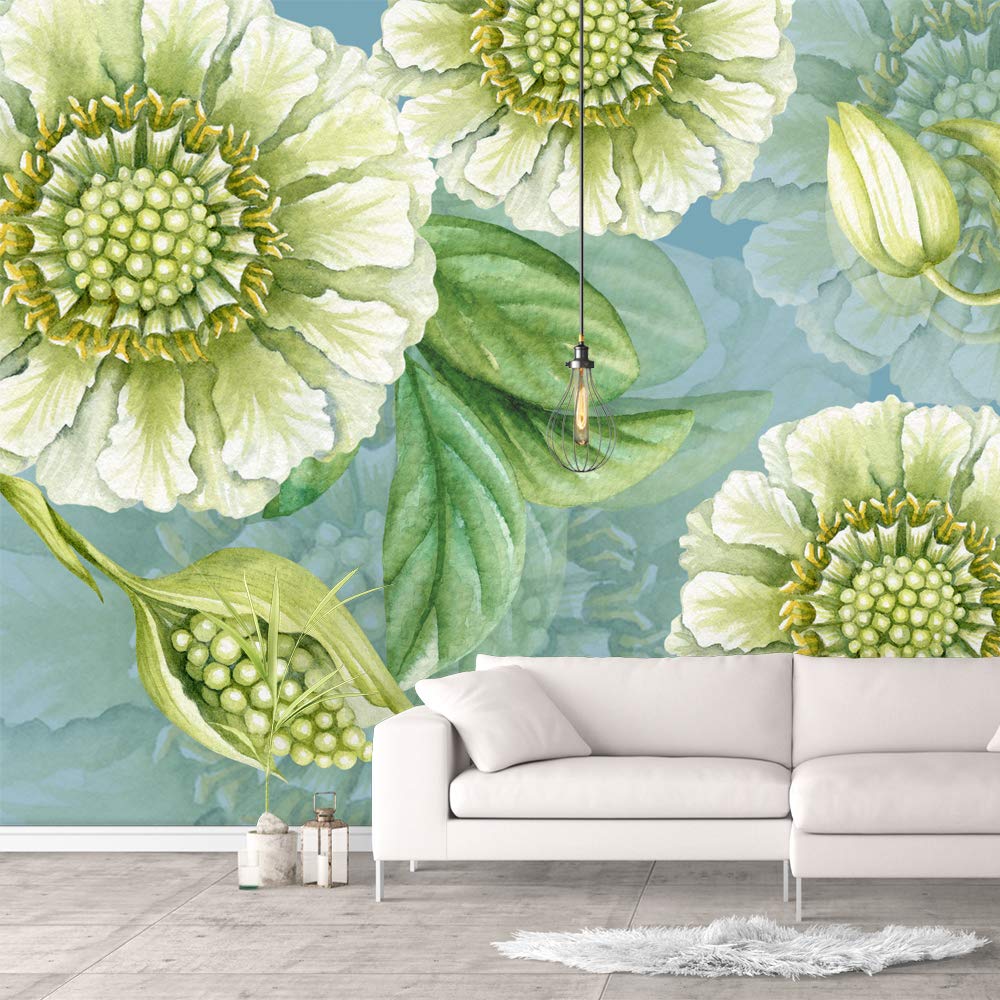 Green Plants & Animals Removable Wallpaper - Peel and Stick Wall Mural for Bedroom Decor (100x144 inches) | Easy DIY Home Decoration, Nursery, Living Room & Office Wall Stickers