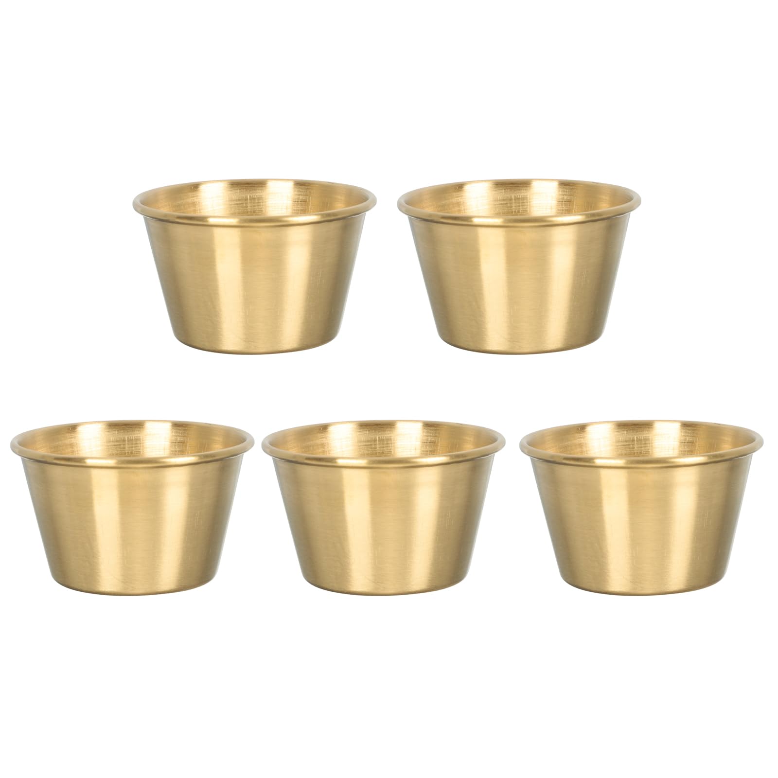 Stainless Steel Sauce Cups - 5pcs Stackable Ramekins for Sushi, Salad Dressing & Dipping Sauces
