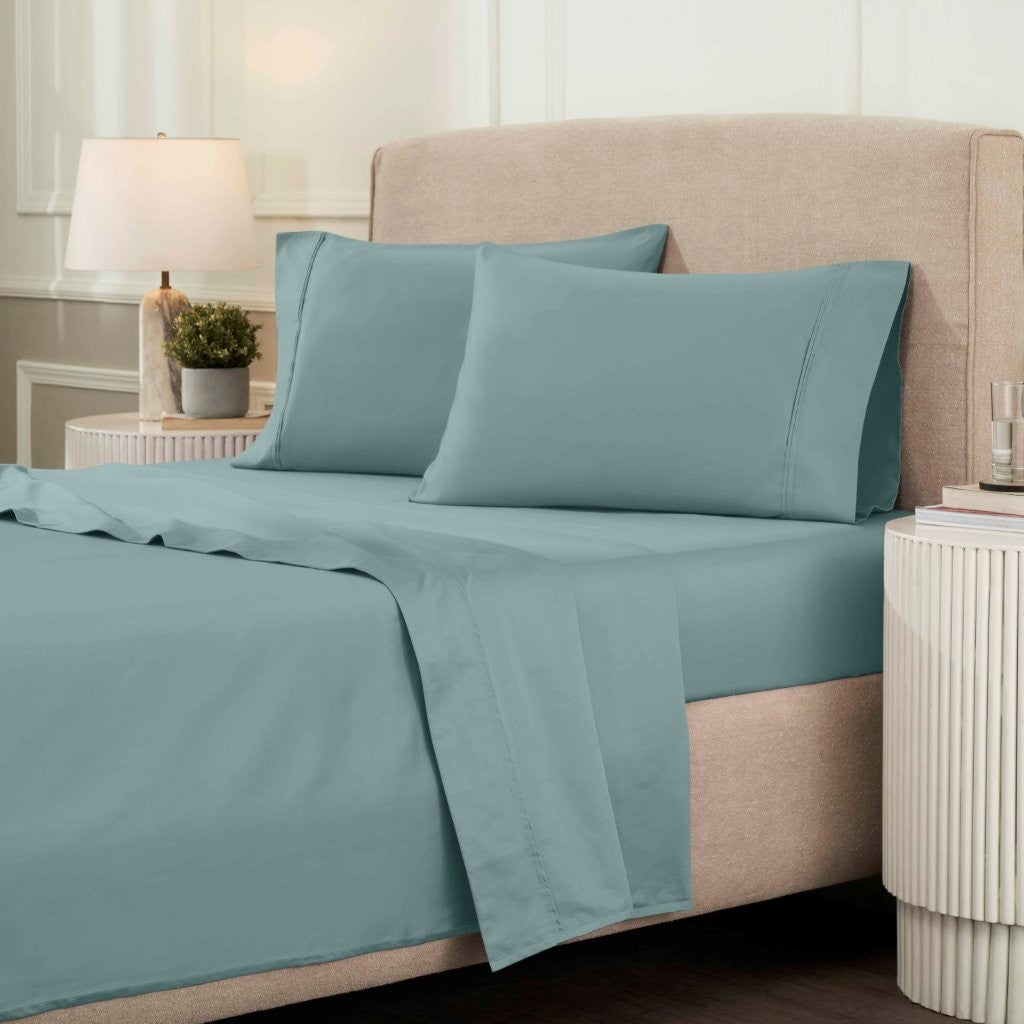 Luxury 1200 Thread Count Egyptian Cotton Deep Pocket Bed Sheet Set - Queen Size, Soft & Breathable for Ultimate Comfort - Perfect for Master Bedroom, Guest Room & Hotel Use