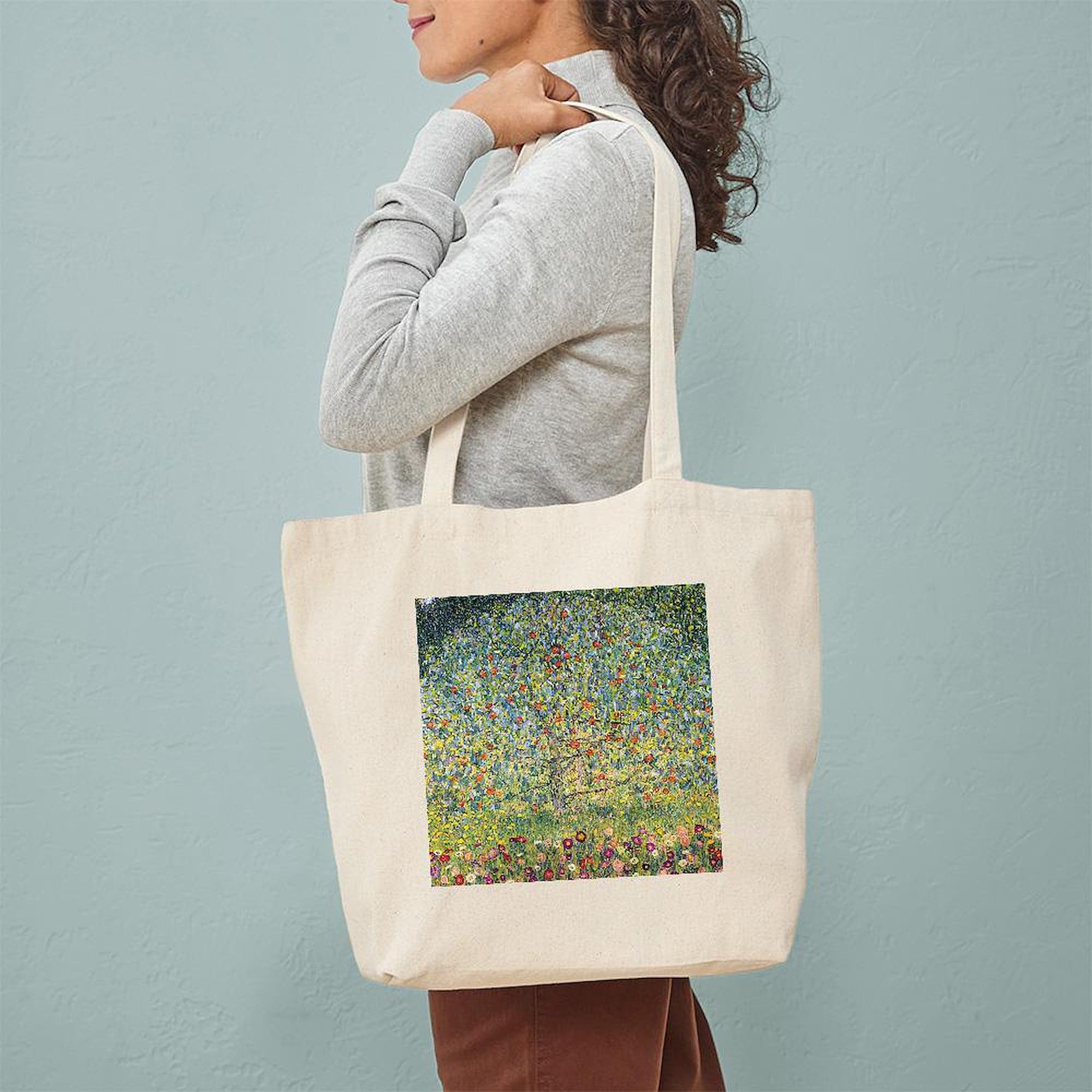 Klimt Apple Tree Tote Bag - Eco-Friendly Reusable Canvas Shopping Bag for Groceries, Beach & Daily Use | CafePress