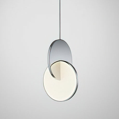 Modern Overlapping Circular Pendant Light - Sleek Metal Design for Dining Room, Kitchen Island & Living Room Decor