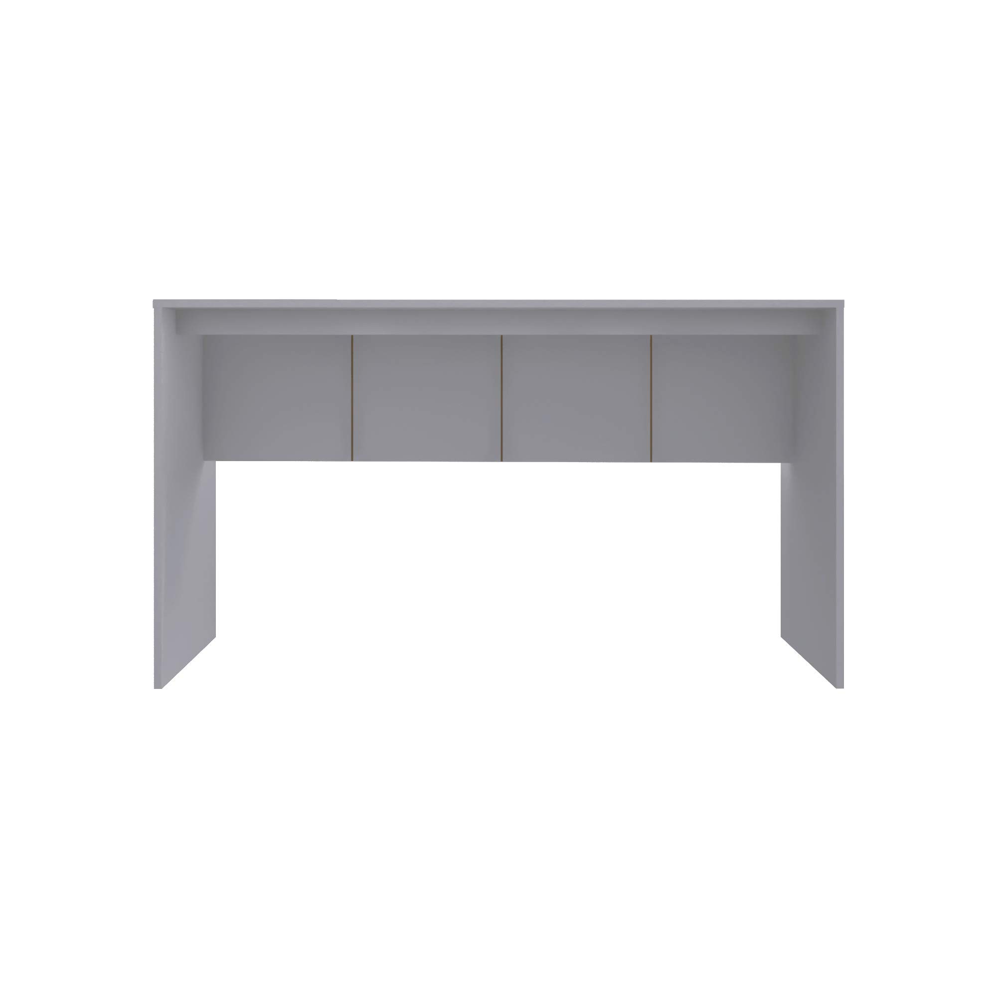 Mid Century Modern Office Desk - Manhattan Comfort Cornelia Modular Computer Table with Spacious Top & Footrest, 53.15