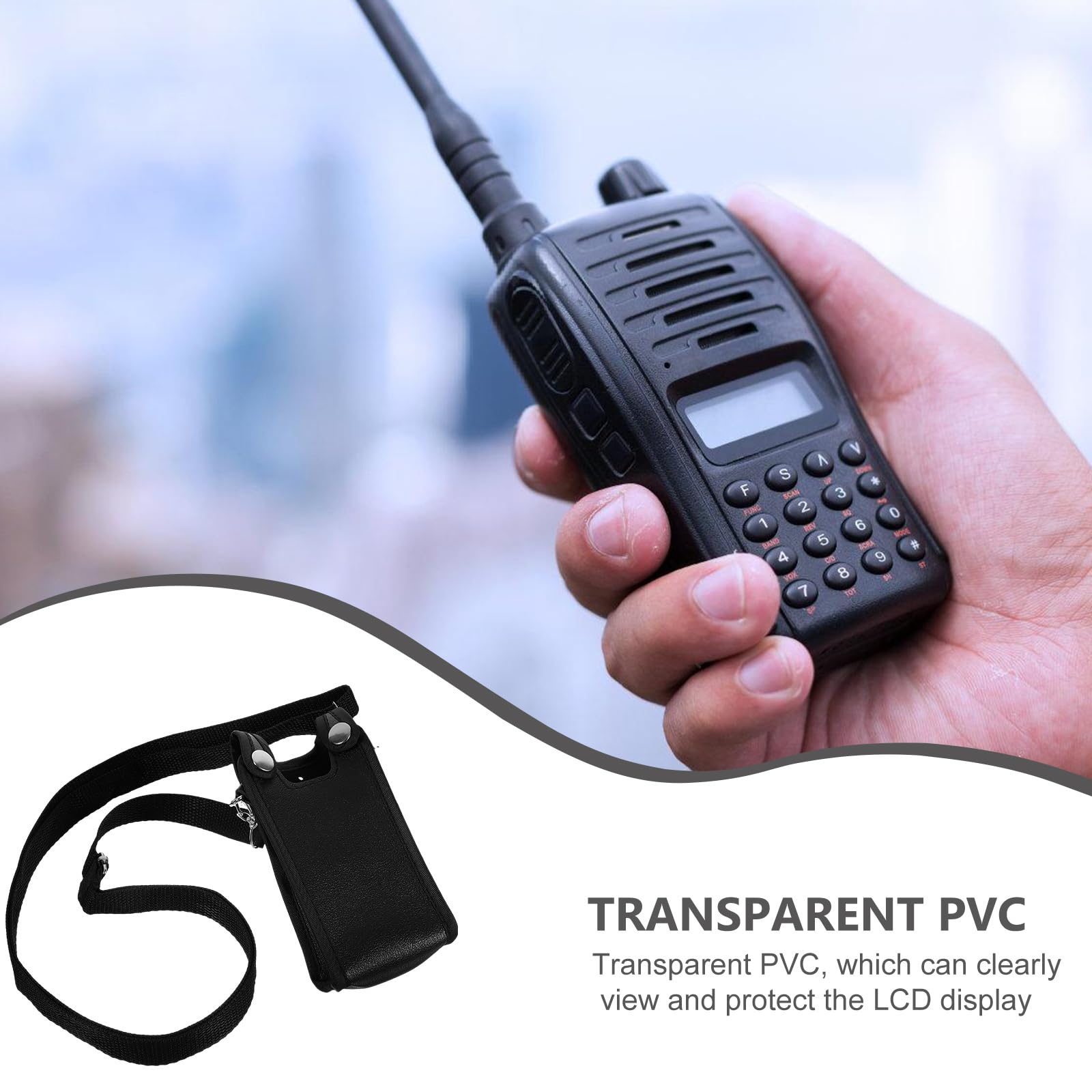 ULTECHNOVO Heavy Duty Leather Walkie Talkie Case - Durable Radio Holder Shell for Outdoor, Construction & Emergency Use