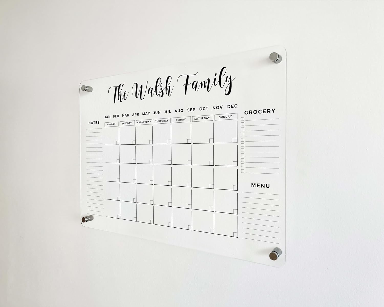 2025 Personalized Acrylic Wall Calendar - Large 14