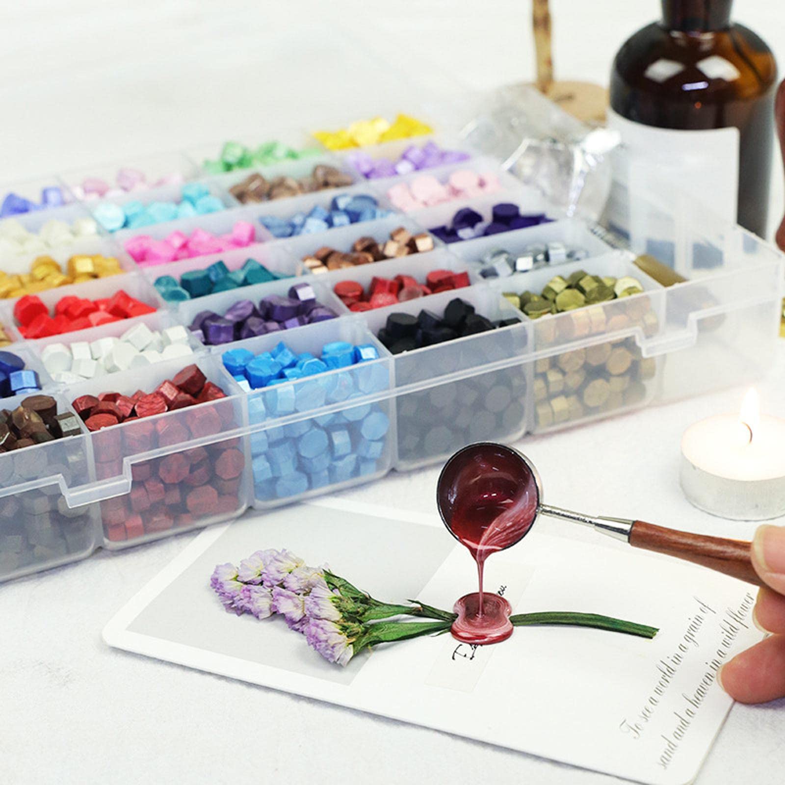Vintage Wax Seal Stamp Kit with Metallic Pens - Elegant Wax Sealing Set for Wedding Invitations, Letters, DIY Crafts & Collectibles - Perfect for Calligraphy, Scrapbooking & Gift Wrapping