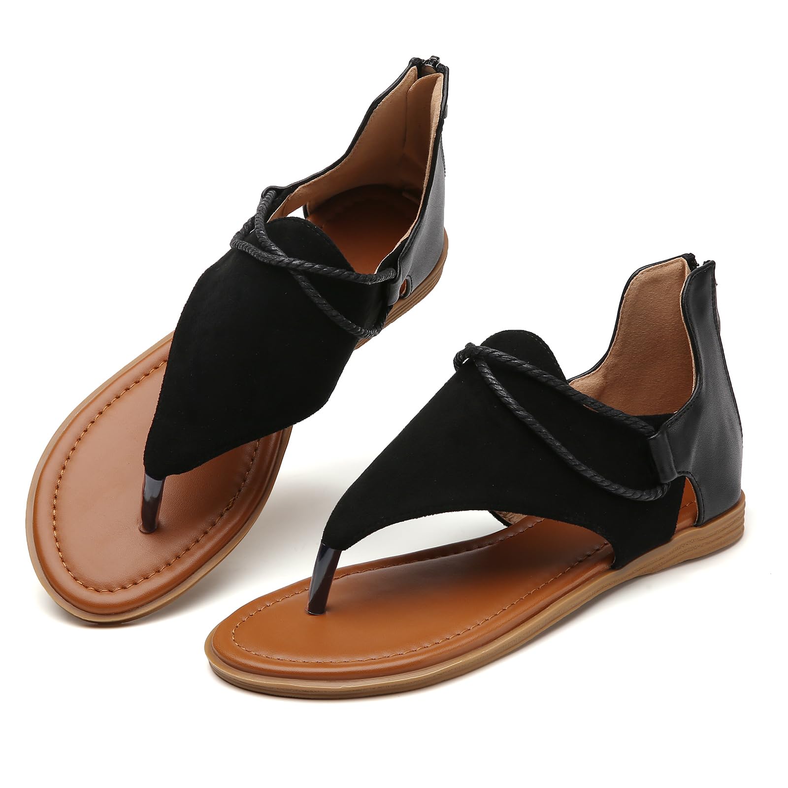 Tilocow Women's Posh Gladiator Sandals - Comfortable Flat Summer Sandals with Vintage Style | Perfect for Beach, Vacation, and Casual Outings