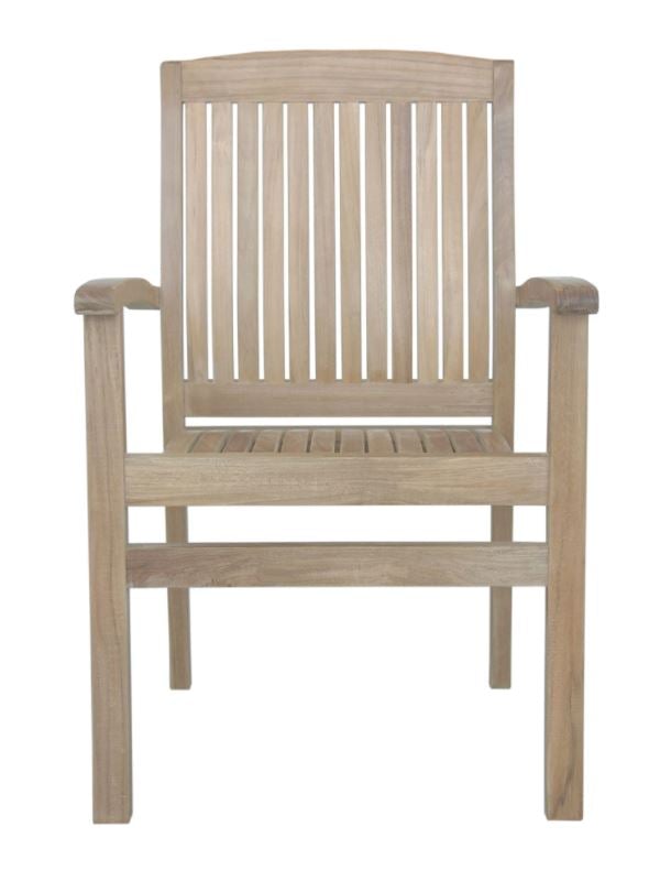 Anderson Teak Sahara Stackable Dining Armchair CHS 022 - Outdoor Patio Furniture for Garden, Poolside & Restaurant Use