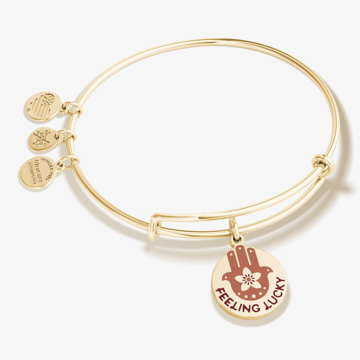 Feeling Lucky Hamsa Charm Bangle Bracelet - Hand of Fatima Jewelry for Protection & Good Fortune - Perfect for Everyday Wear, Gifts & Spiritual Wellness