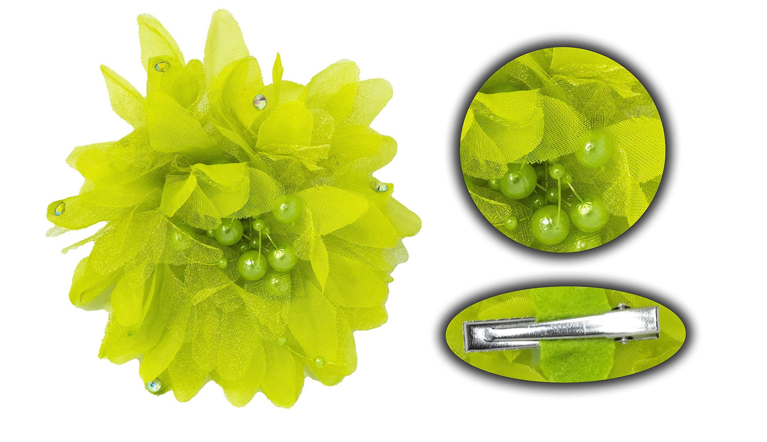 Elegant Floral Hair Clips for Women - 2-Pack Light Green Hairpins with Flower Design | Perfect for Weddings, Parties & Everyday Styling