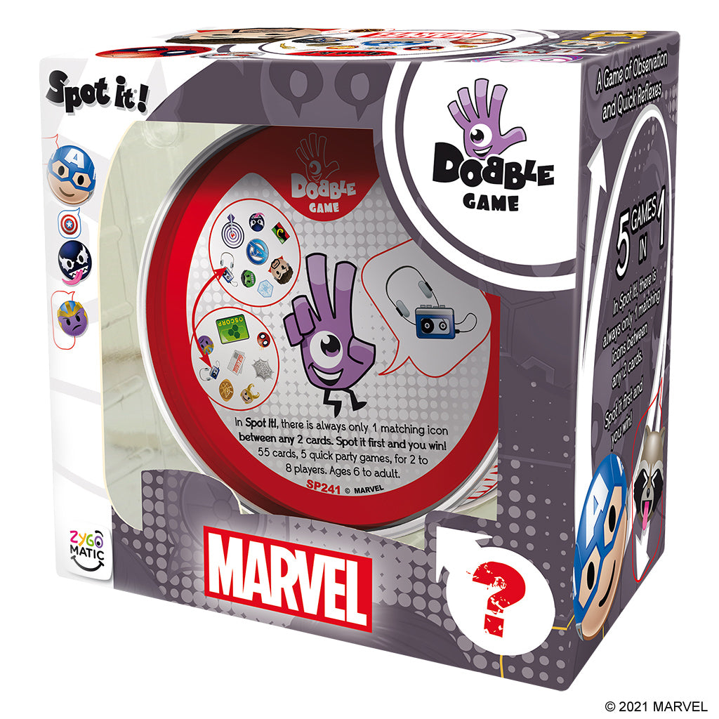 Spot It! Marvel Card Game - Fun Family Matching Game for Kids & Adults - Perfect for Parties, Travel & Game Nights