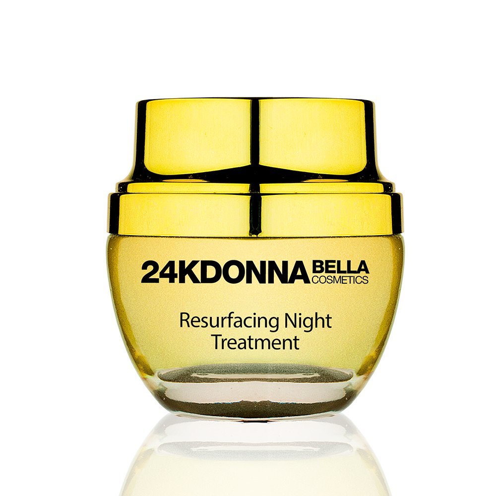 24K Gold Resurfacing Night Treatment Cream - Anti-Aging & Skin Renewal for Face & Neck | Perfect for Nighttime Skincare Routine & Dry Skin Care