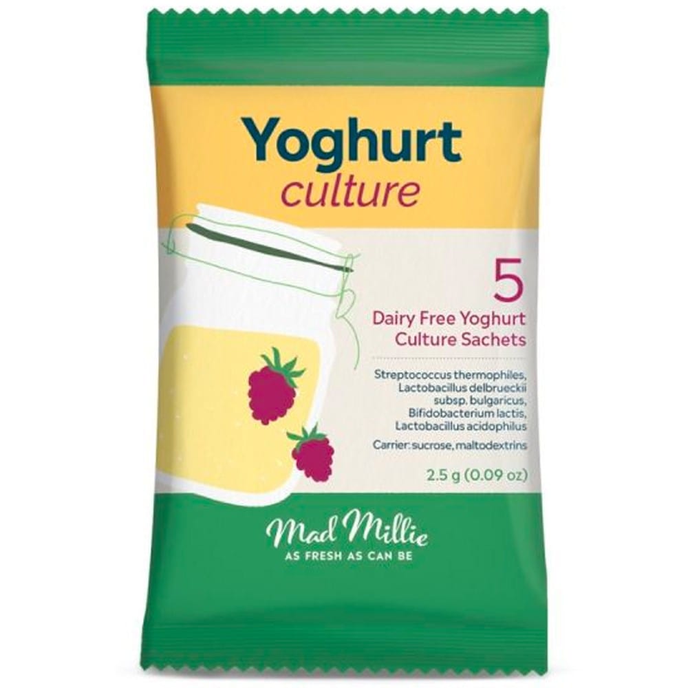 Mad Millie Yoghurt Culture Pack of 5 - Premium Homemade Yogurt Starter Kit for Probiotic-Rich Yogurt Making at Home | Perfect for Healthy Breakfasts, Smoothies & Baking