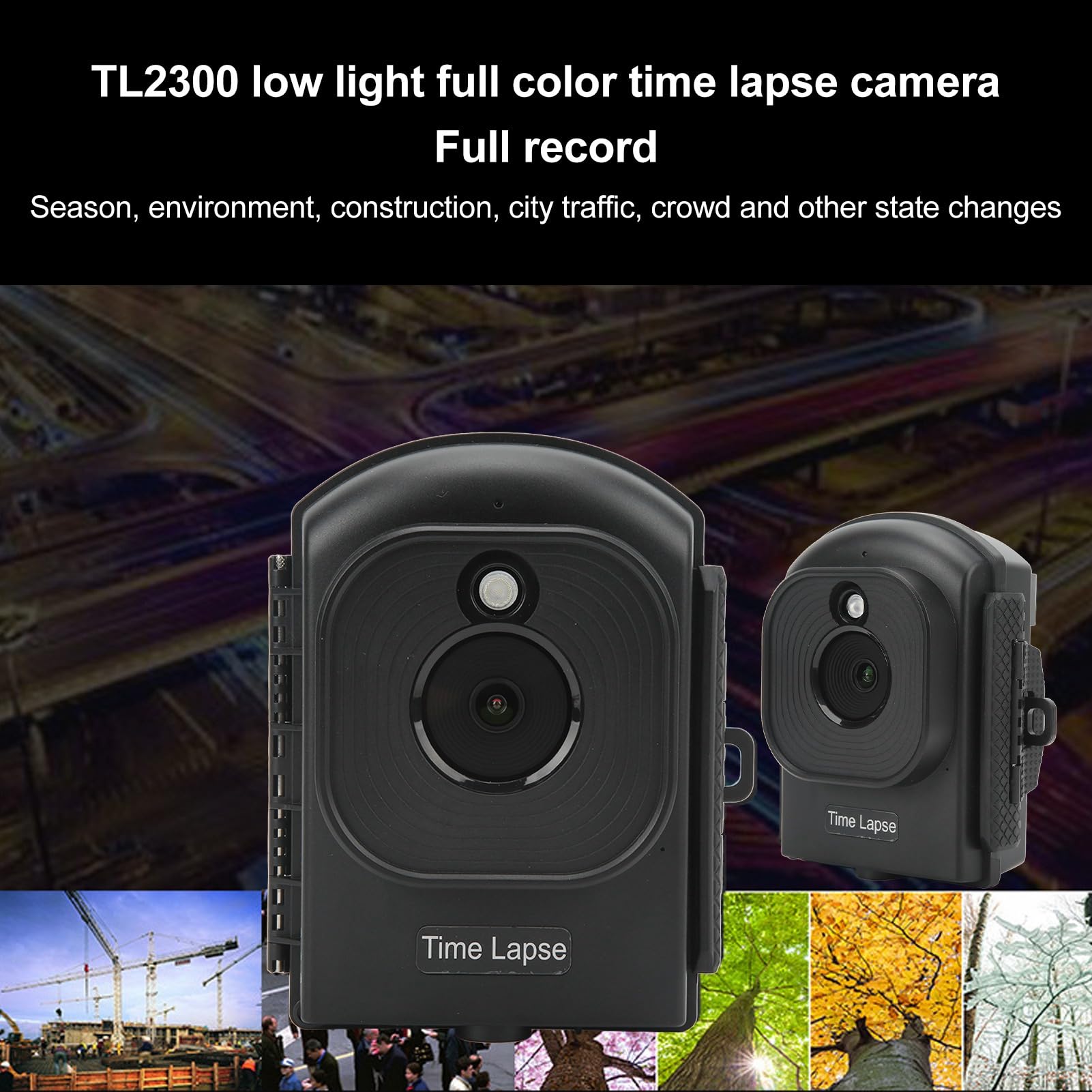 GRCFUMO 1080P HD Time Lapse Camera with Wide Angle Lens - Outdoor Photography, Low Light Performance, Full Color Capture - Perfect for Nature, Construction & Event Timelapse Videos