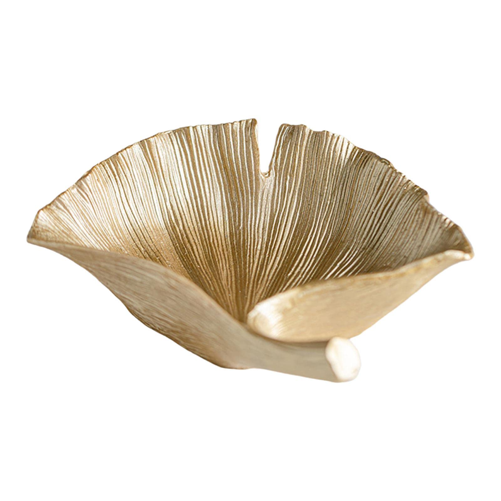 Golden Ginkgo Leaf Jewelry Dish - Ring Holder for Dresser & Wedding Decor