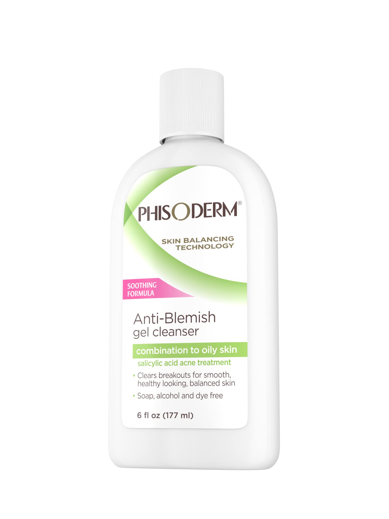 pHisoderm Anti-Blemish Gel Cleanser for Oily, Combination & Acne-Prone Skin - 6 fl oz (Pack of 4) - Deep Cleansing Face Wash for Breakouts, Blackheads & Shine Control - Perfect for Daily Skincare Routine & Travel