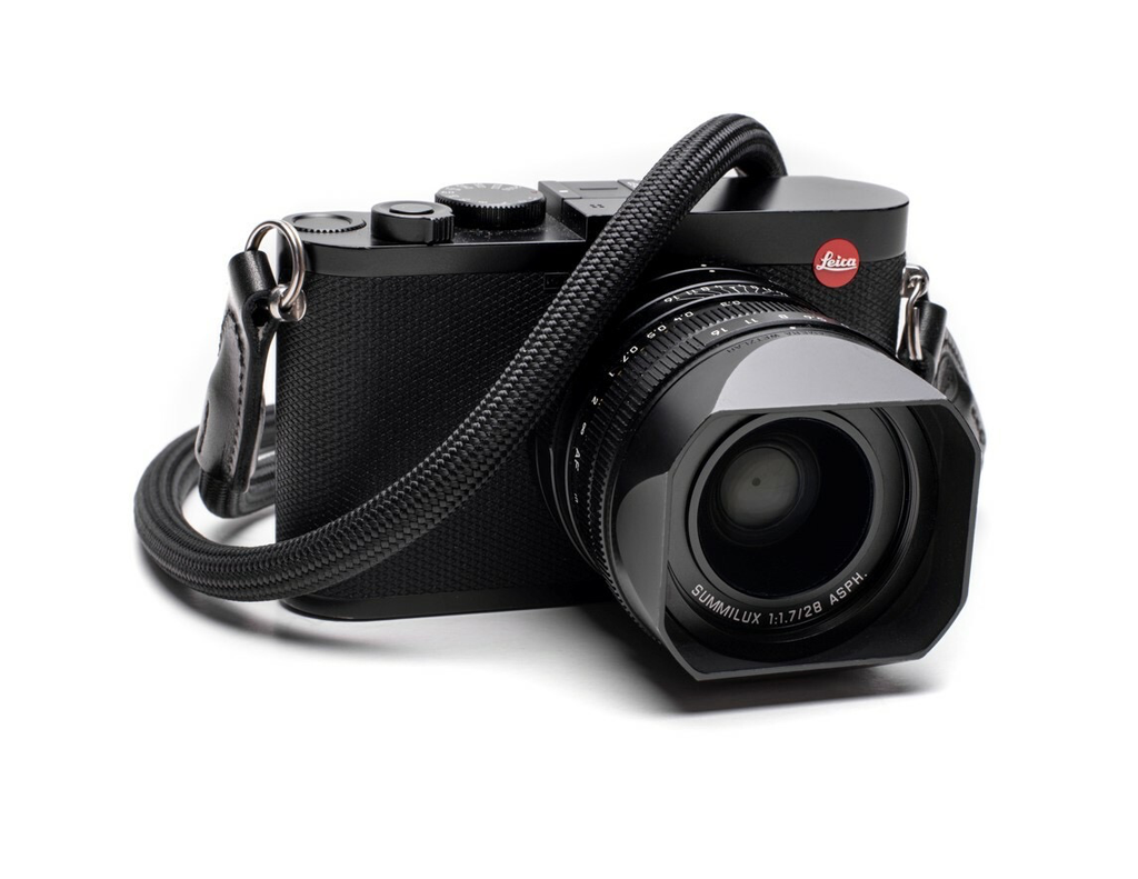 Leica Rope Camera Strap - 126cm Adjustable Black Nylon Neck Strap for DSLR, Mirrorless Cameras - Perfect for Travel, Hiking & Outdoor Photography