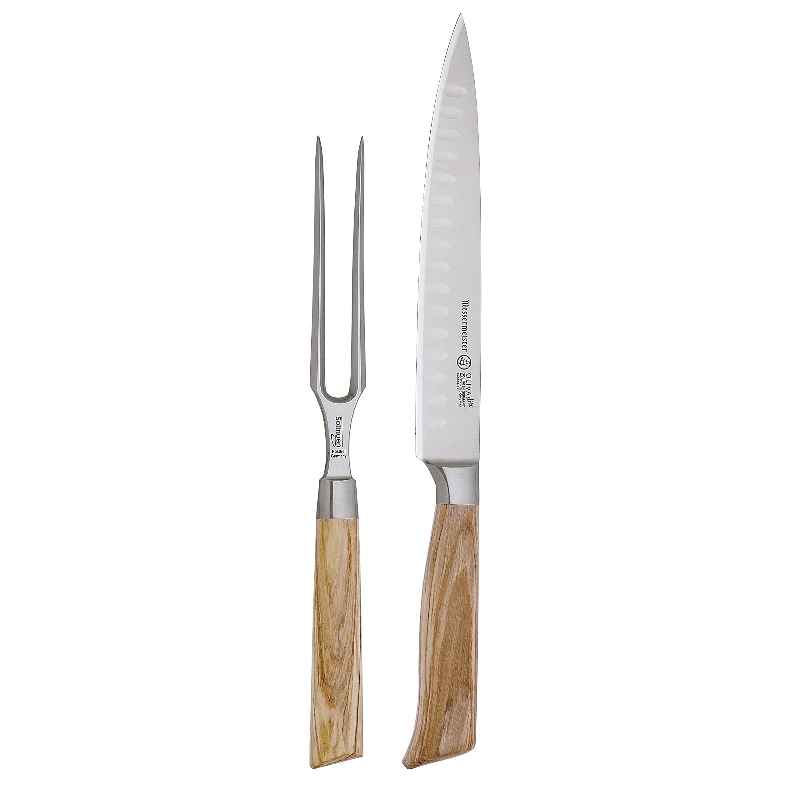 Messermeister Oliva Elite Kullenschliff Carving Knife Set - 8