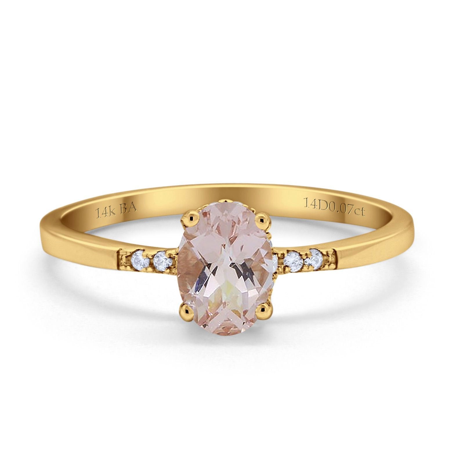 14K Gold 1.28ct Oval 8x6mm G SI Diamond Engagement Ring for Women - Perfect Wedding Band, Anniversary Gift & Proposal Jewelry for Brides