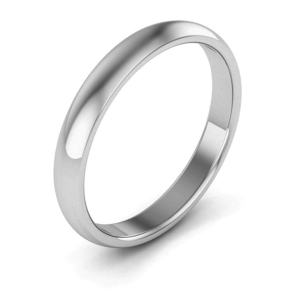 14K White Gold Plain Wedding Bands for Men & Women - 4mm Half Round Edge - Perfect for Anniversaries, Engagements & Everyday Wear
