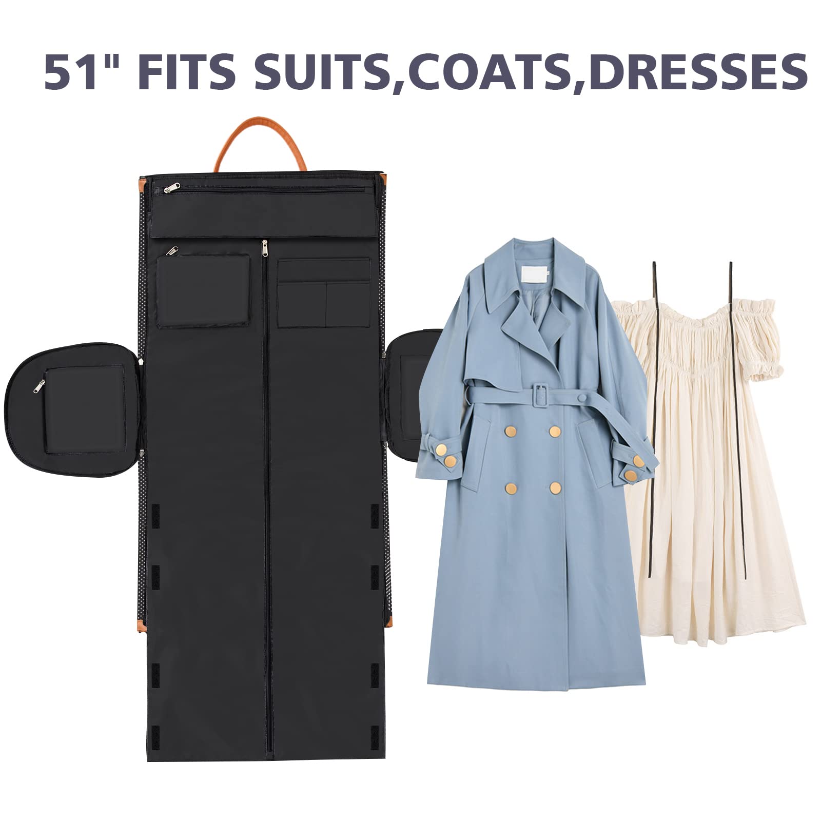 Convertible 2-in-1 Travel Garment Bag & Duffel - Large Hanging Suitcase for Business Trips - 3pc Set for Men & Women (Perfect for Airplane Carry-On & Office Business Travel)