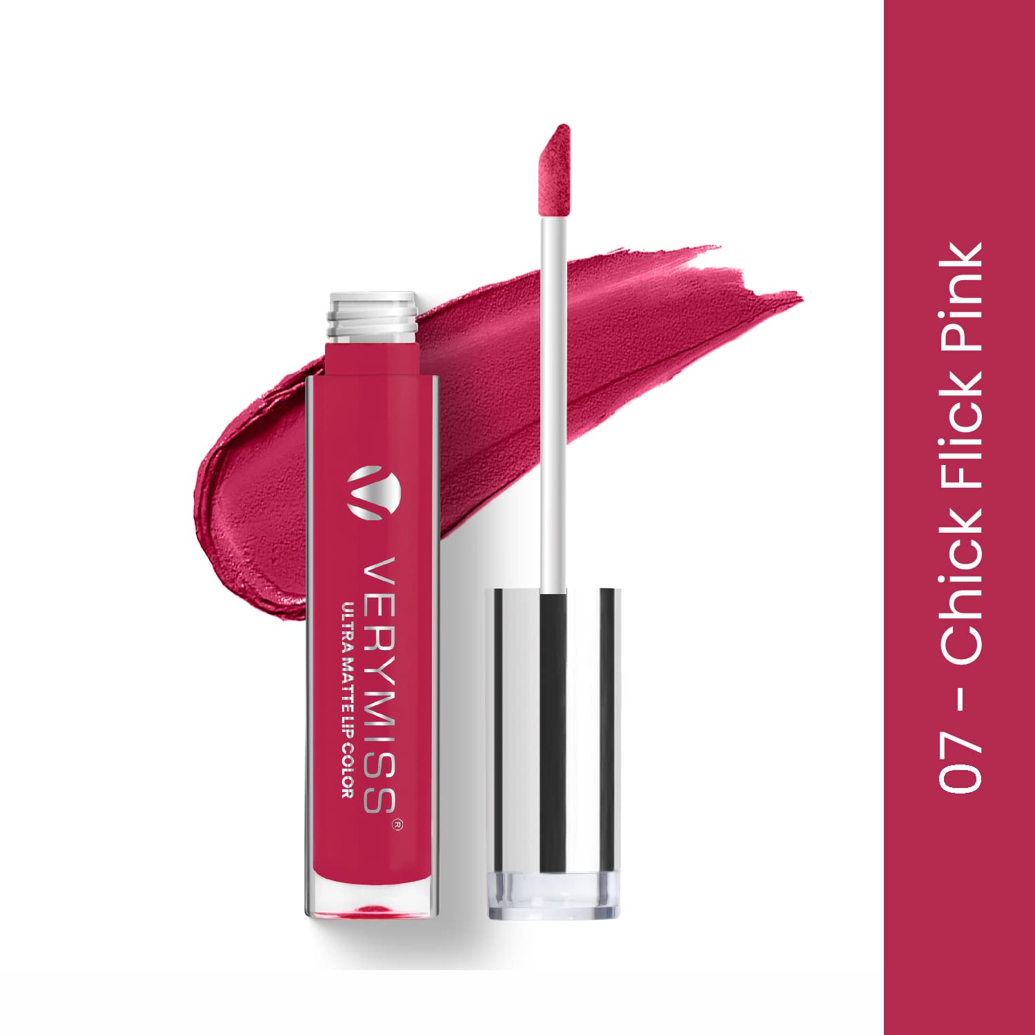 VERYMISS ULTRA MATTE LIPSTICK -07 CHICK FLICK PINK | Long Lasting Matte Lip Color | Perfect for Everyday Wear & Special Occasions