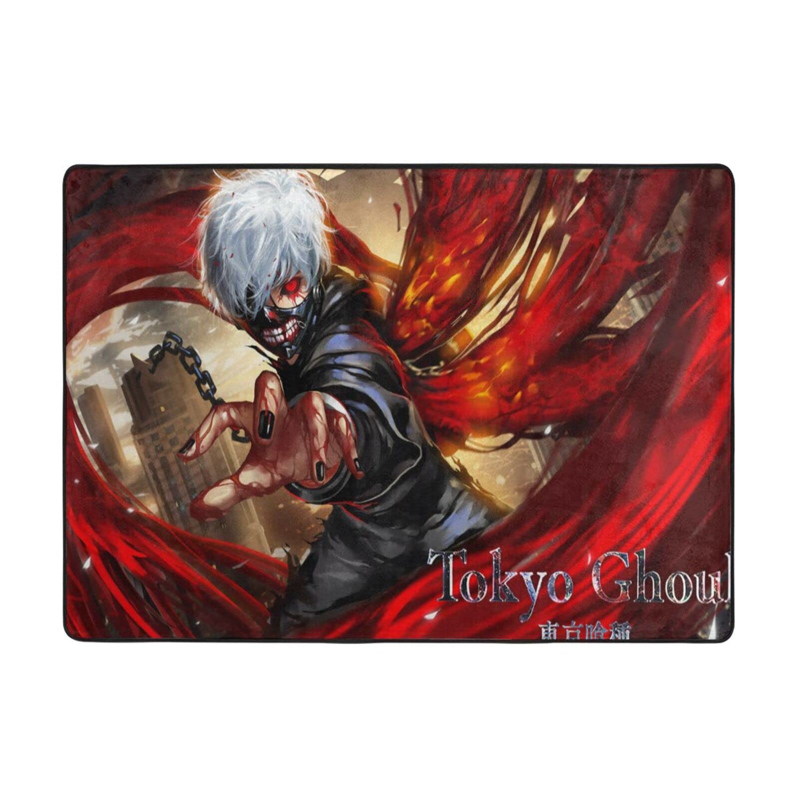 Pwynckasv Anime Area Rug - Non-Slip Carpet Floor Mat for Bedroom, Living Room, Home Decor - Soft & Durable - Perfect for Anime Fans & Cozy Spaces (White, One Size) - Ideal for Gaming Rooms, Dorm Decor & Themed Bedrooms