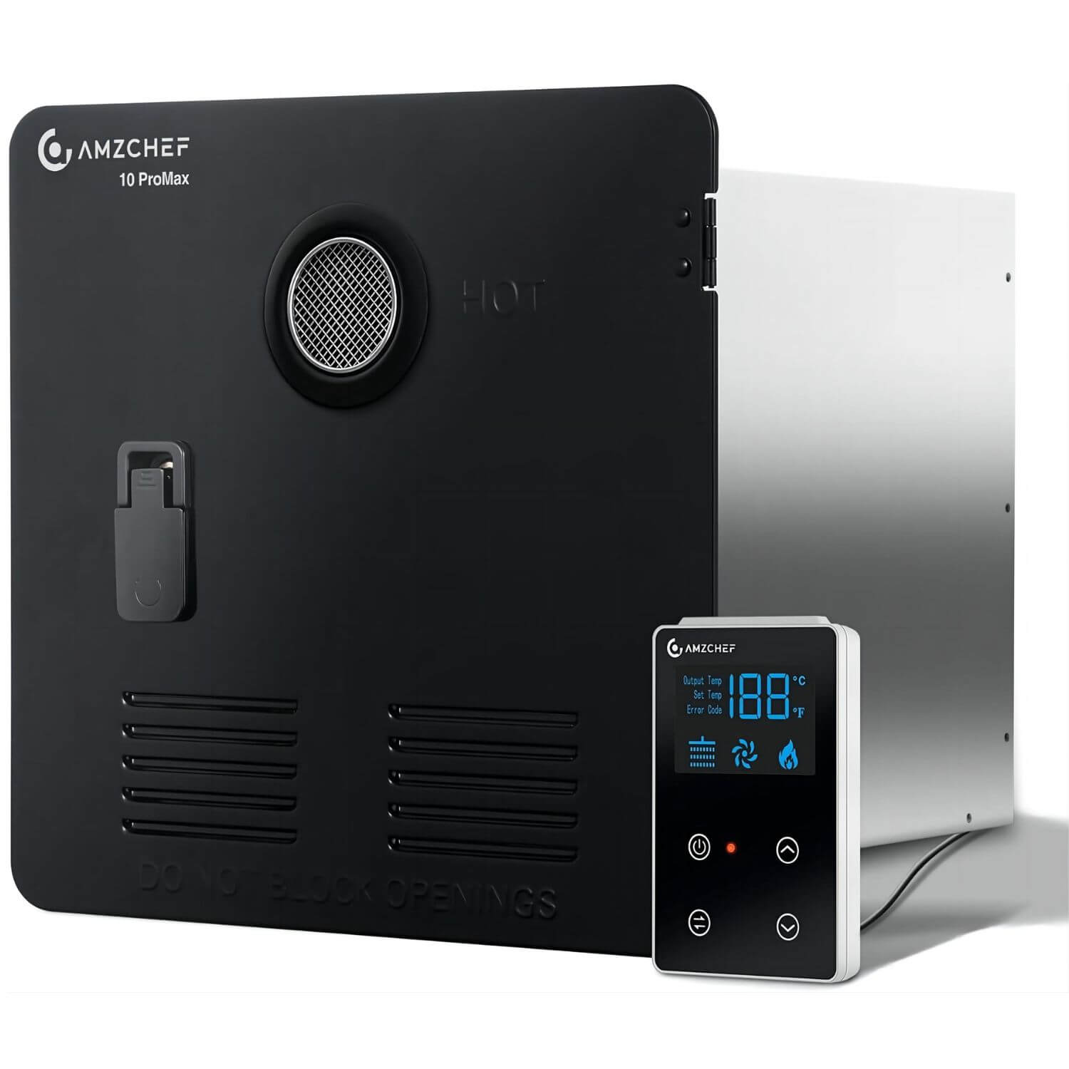 AMZCHEF 65,000 BTU RV Tankless Water Heater - Propane Gas Powered 12V On-Demand Hot Water System for Campers, Trailers & Off-Grid Living