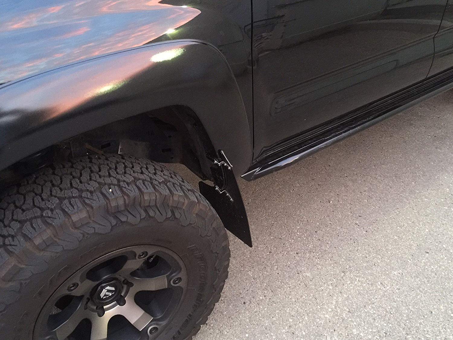 RokBlokz Mud Flaps for 2005-2015 Toyota Tacoma - Heavy Duty Splash Guards - Set of 4 with Hardware - Black with Black Logo - Fits Oversized Tires - Perfect for Off-Roading, Truck Protection & Custom Styling
