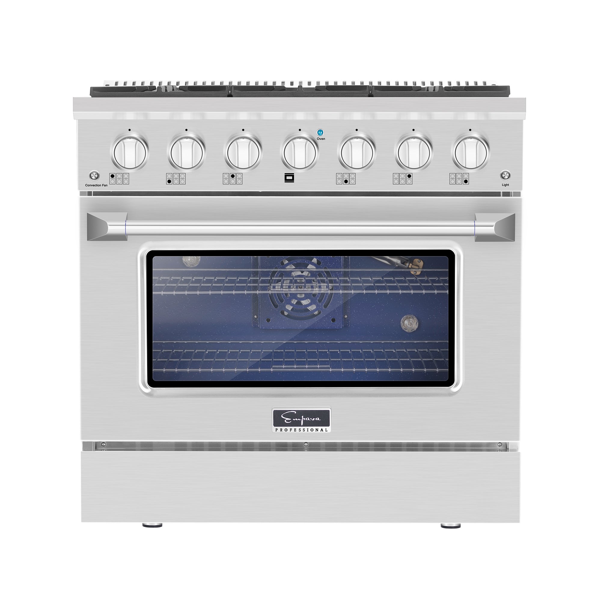 Empava 36 Inch Professional Style Freestanding Gas Range with 5 Burners - Stainless Steel (36GR08) - Perfect for Home Kitchens, Restaurants & Outdoor Cooking