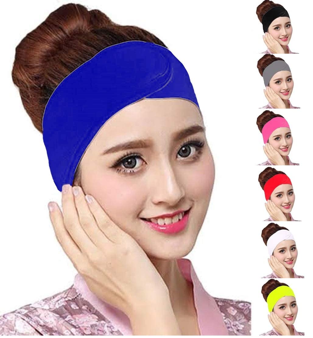 **Adjustable Non-Slip Facial Spa Headband for Women - Soft Elastic Hair Band for Yoga, Sports, Bath & Shower - Washable & Stretchable Makeup Towel Head Wrap (Pack of 1) - Perfect for Skincare, Workouts & Relaxation**