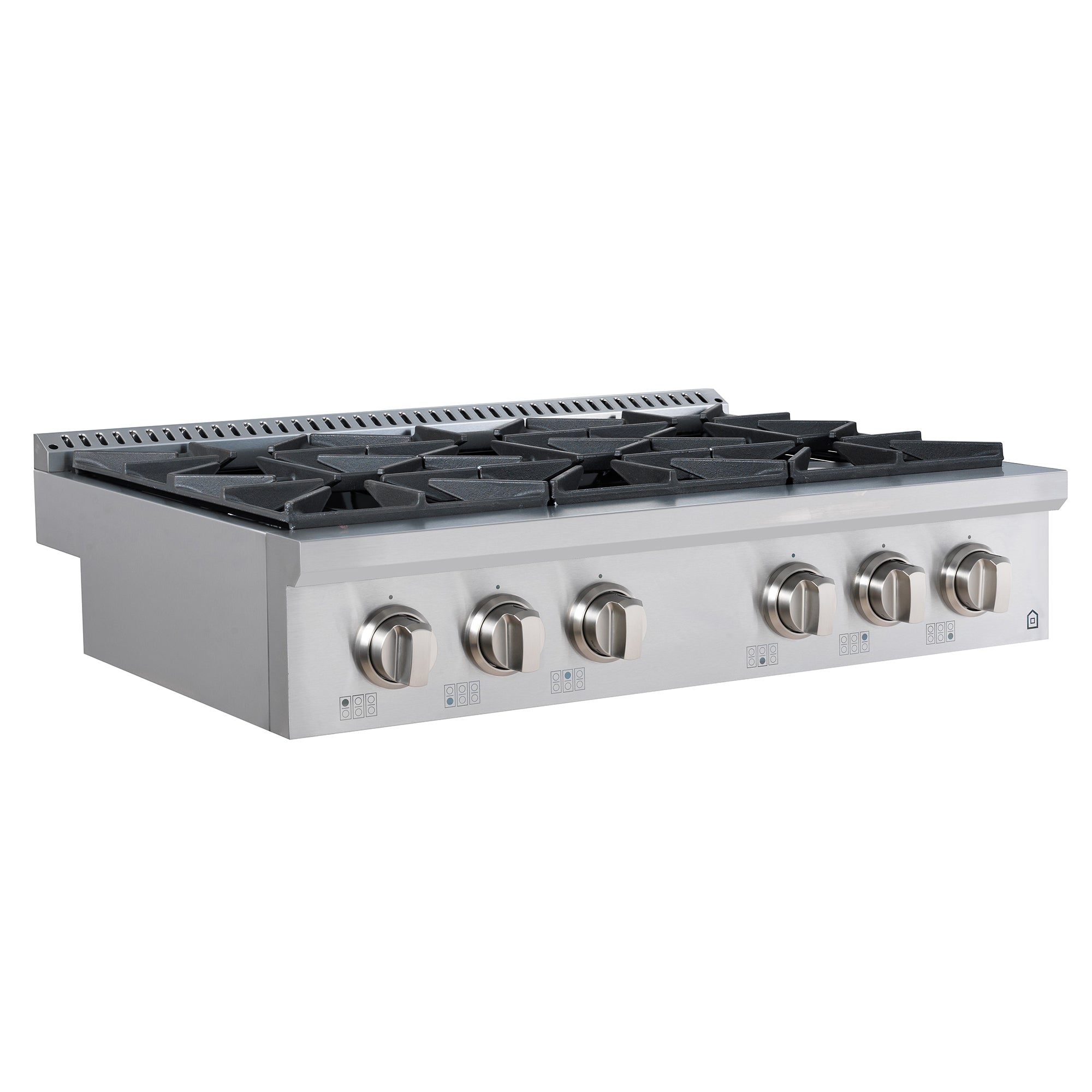 Ancona 36-Inch Commercial Style Stainless Steel Slide-In Gas Cooktop - Professional Grade for Home Kitchens & Restaurant Use