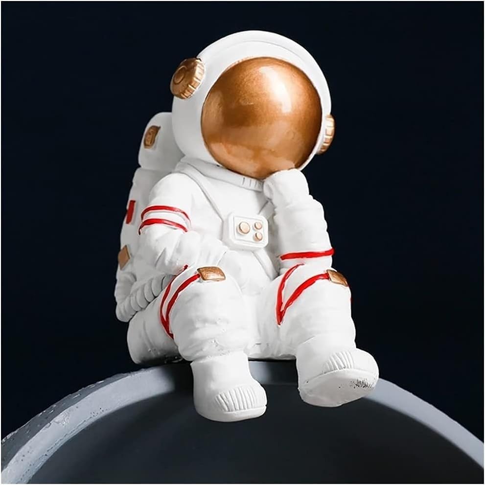 Astronaut Key Tray - Stylish Key Organizer & Jewelry Storage Bowl for Entryway, Tabletop, or Nightstand - Perfect for Keys, Earrings, Coins & Candy - Unique Housewarming Gift (Grey) - Ideal for Home Decor, Office Organization & Space-Themed Rooms