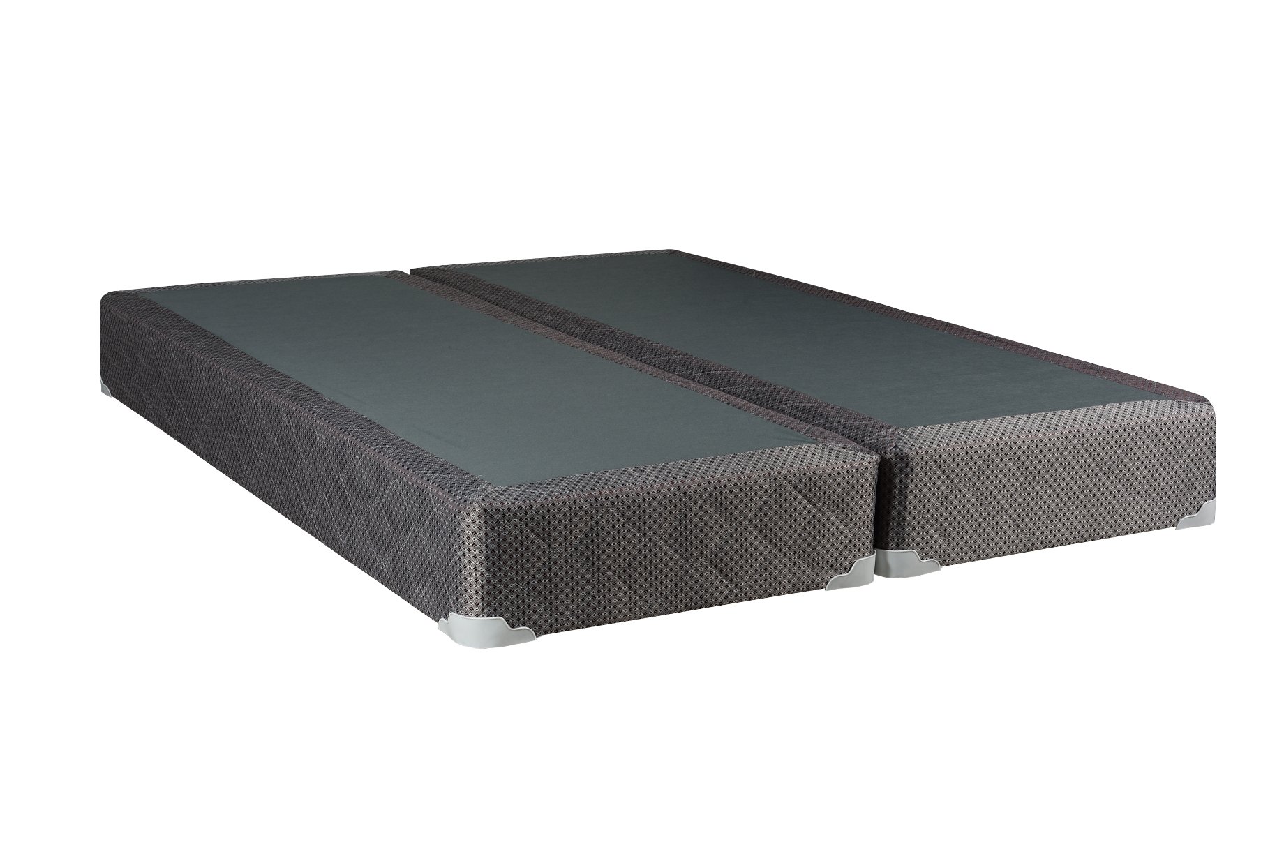 8-Inch Sturdy Box Spring for Mattress Support - Durable Wood Foundation for Full XL Bed, Fully Assembled Black Frame - Perfect for Bedroom, Guest Room & Dormitory Use