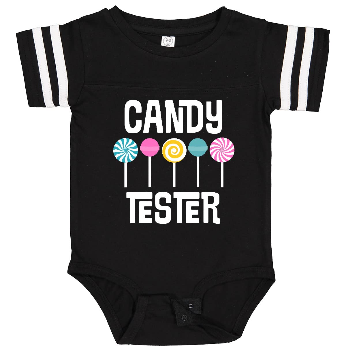 Inktastic Candy Tester Cute Sweets Baby Bodysuit - Soft Cotton Infant Onesie for Boys & Girls - Perfect for Birthday, Baby Shower & Photo Shoots