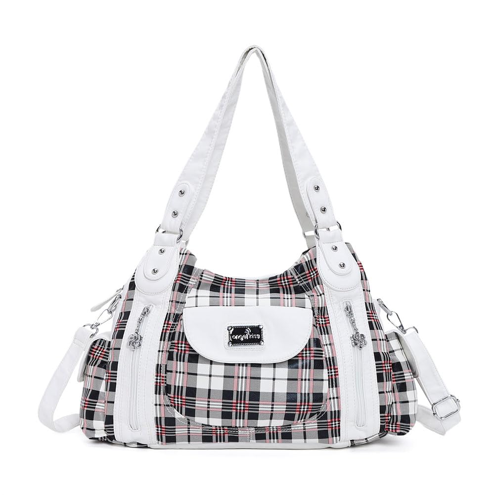 Angel Kiss Women's Large Shoulder Bag - Faux Leather Hobo Tote Purse with Multiple Pockets, Stylish Satchel for Work, Travel & Everyday Use