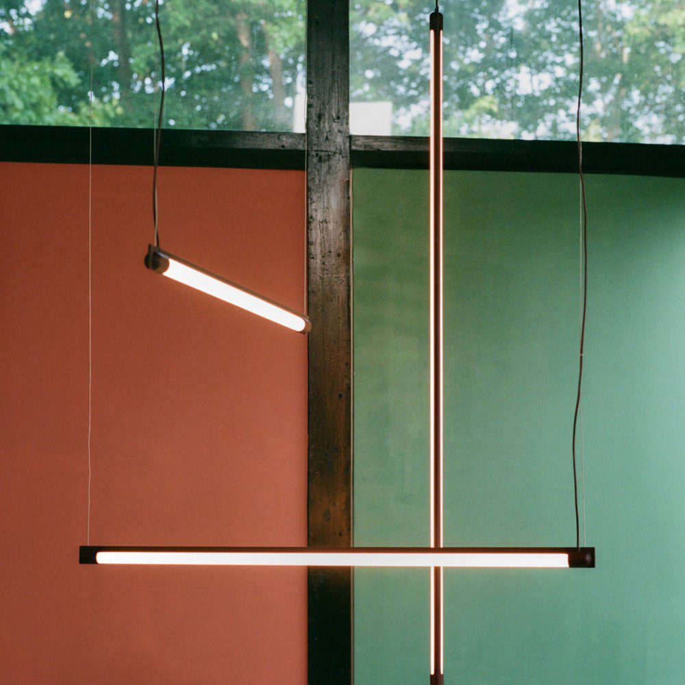 Muuto Fine Suspension Lamp - Modern Scandinavian Pendant Light in Deep Red | 3 Size Options (Small/Medium/Large) | Perfect for Dining Room, Kitchen Island or Bedroom Lighting