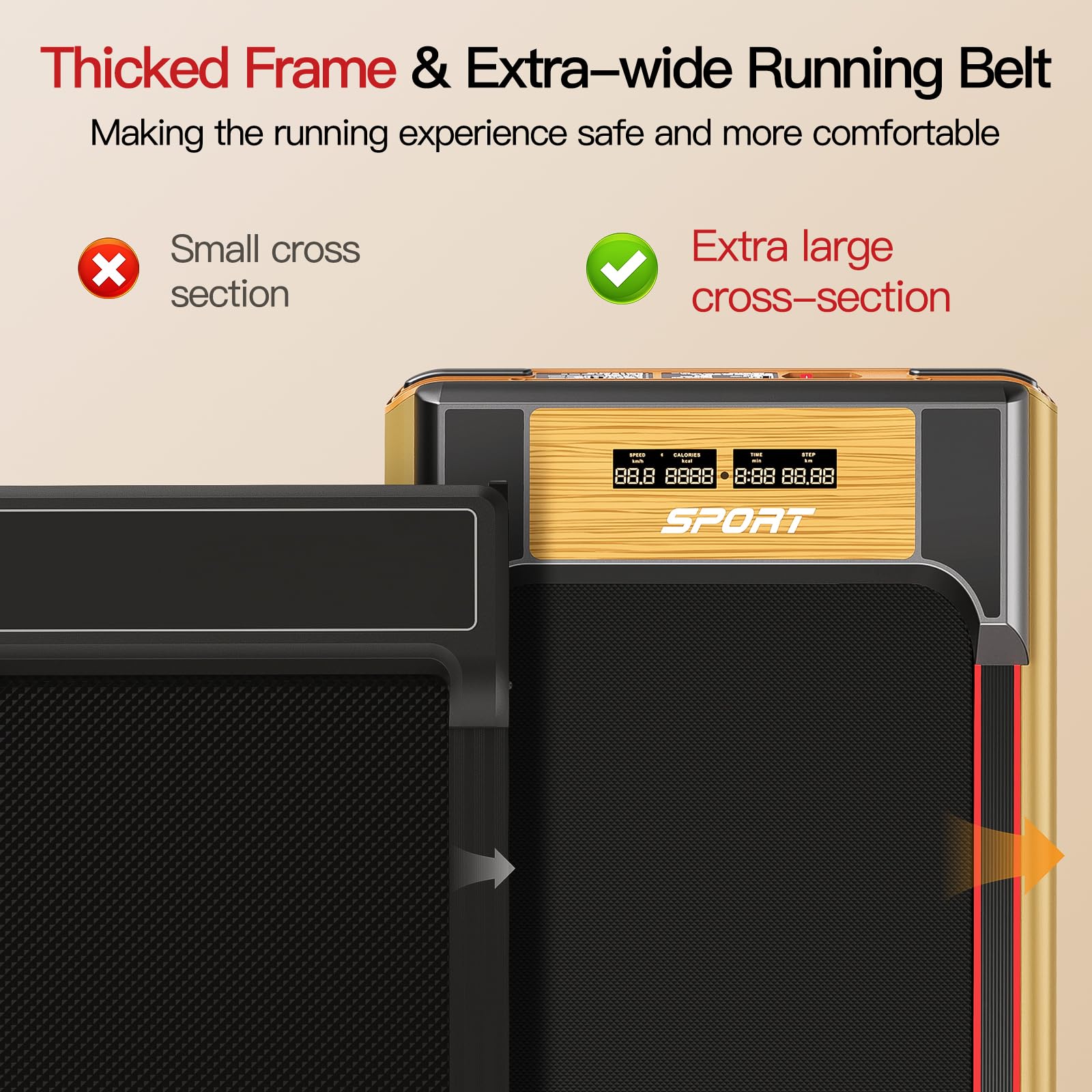 Foldable Walking Pad with Incline - Under Desk Treadmill for Home & Office, 265lbs Capacity Portable Jogging Machine with Reinforced Frame | Perfect for Small Spaces, Work from Home & Apartment Workouts