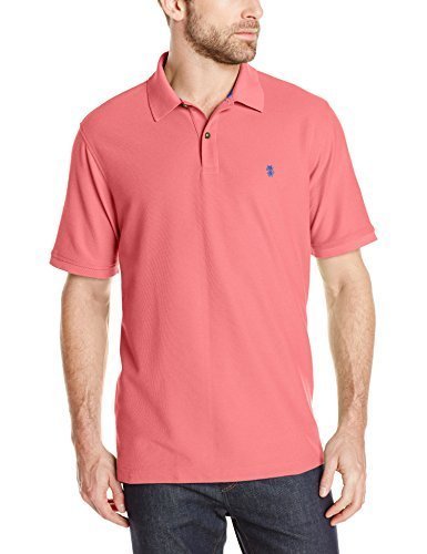 IZOD Men's Regular Fit Performance Short Sleeve Solid Polo Shirt - Moisture Wicking, Breathable Fabric for Golf, Work & Casual Wear