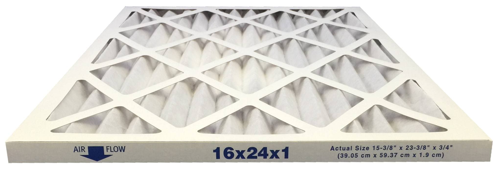 16x24x1 MERV 8 Pleated Air Filter - Case of 6 | High Efficiency HVAC Furnace AC Filters for Home & Office | Improves Indoor Air Quality, Reduces Allergens & Dust