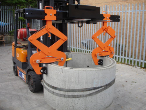 Heavy Duty Forklift Pipe Well Ring Lifter - Durable Steel Construction for Industrial Material Handling - Perfect for Warehouses, Construction Sites, and Manufacturing Plants