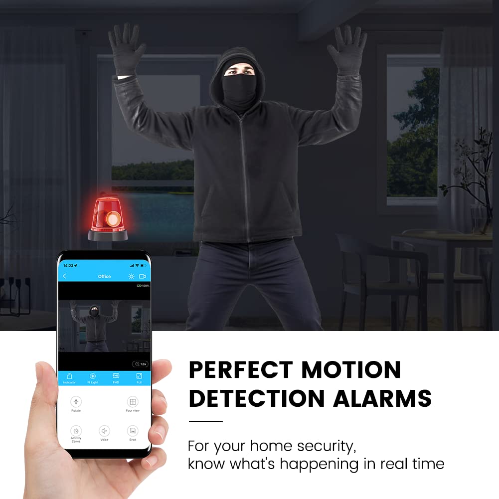 4K HD Wireless Hidden Spy Camera with Night Vision & Motion Detection - WiFi Mini Security Camera for Indoor Surveillance, Phone APP Control, Battery Powered Nanny Cam - Perfect for Home Security, Baby Monitoring & Office Surveillance